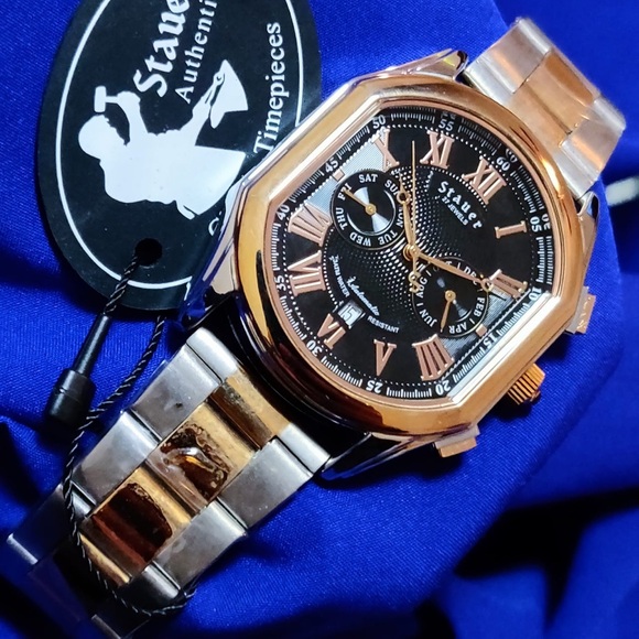 Stauer Versailles:
Vintage Style Automatic 27 Jewels 40mm Men's Watch NWT - Picture 7 of 11